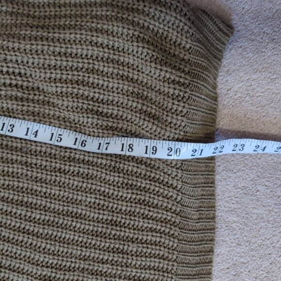 Sndys Chunky Oversized Cowl Neck Lounge Boho Olive Green Sweater L - Picture 4 of 9